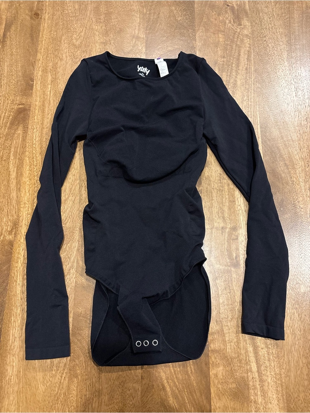 Yitty Black Long-Sleeve shapewear Bodysuit